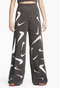 Pantalones Nike Phoenix Acogedores Boucle Cintura Alta Pierna Ancha Talla L Nuevos con Etiquetas $120 - Imagen 1 de 5