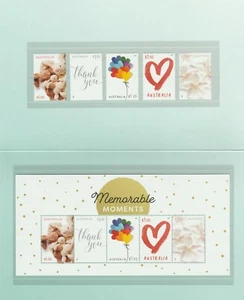 AUSTRALIA 2021 - MINIHOJA Y DISEÑO MOMENTOS MEMORABLES Juego de 5 en PACK DE SELLOS MNH - Imagen 1 de 3