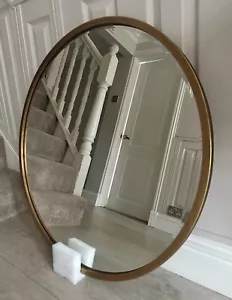 Cox & Cox John Lewis Antique Brass Bevelled Round Mirror - Large RRP £225 - Picture 1 of 6
