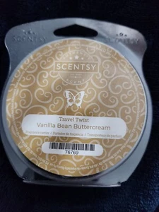 2 New Scentsy Travel Twist Vanilla Bean Buttercream Scent Travel Air Fresheners - Picture 1 of 1