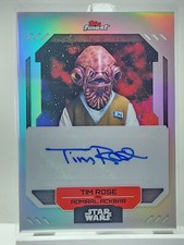 2023 Topps Star Wars FINEST **AUTOGRAPH Card** Tim Rose as Admiral Ackbar FA-TR