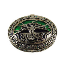 Celtic Treel Of Life Trinket Jewelry Box Enamel Collectibles - Jewelry Caskets
