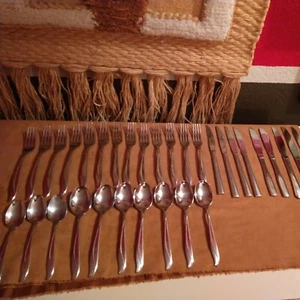 Vintage Besteck gemischt 32 Teile Lot meist Rogers I.S. Edelstahl Silberbesteck Made in USA - Bild 1 von 6