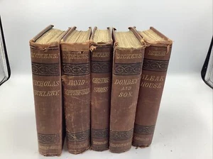 Antique X5 Charles Dickens HB Books - Chapman & Hall - Bild 1 von 21