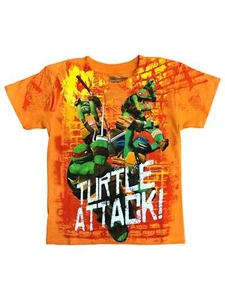 TMNT Boys Orange T-Shirt Teenage Mutant Ninja Turtles Shirt XS (4/5) - Picture 1 of 1