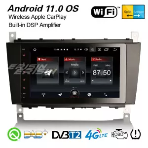 8" CarPlay Android 11 Autoradio DAB+ Navi Mercedes-Benz C/CLC/G Klasse W203 W463 - Bild 1 von 12