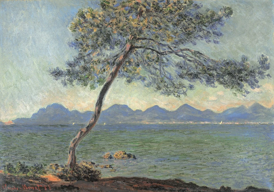 CLAUDE MONET 艺术海报或卷画帆布印花 "At Cap d'Antibes" — 第 1/1 张图片