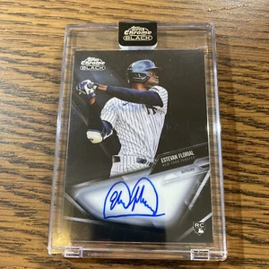2021 Topps Chrome Black Estevan Florial RC Rookie AUTO New York Yankees - Picture 1 of 2