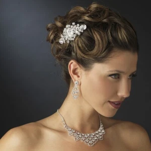Bridal rose gold crystal hair comb - Picture 1 of 2
