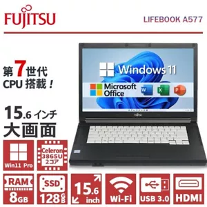 Fujitsu LIFEBOOK A577 Intel Celeron SSD 128GB Memory 8GB - Picture 1 of 13