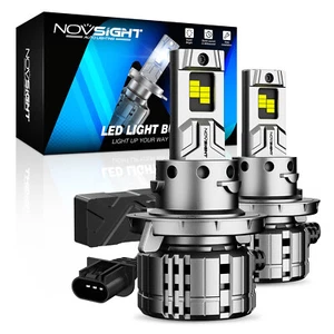 NOVSIGHT 2PCS H13 LED Headlight Bulbs Kit High Low Beam 6500K Super Bright - Picture 1 of 16