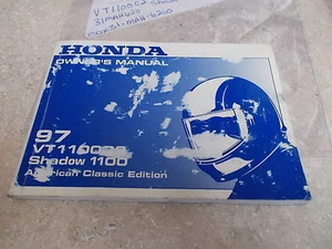 NOS OEM Honda Owners Manual 1996 VT1100 Shadow 31MAH620 00X31-MAH-6200 - Bild 1 von 4