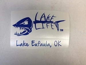 New Blue Lake Life Decal-Lake Eufaula Oklahoma-sticker - Picture 1 of 1