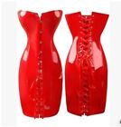 Body Slim Pvc Corset Fashion Sexy Club Dress Plus Size Plus Size Hot Red Black