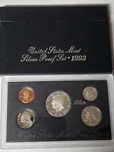 1993 Silver Proof Set U.S. Mint Original Government Packaging OGP COA - Picture 1 of 3