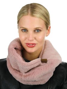 ¡Nuevo! Bufanda para mujer C.C. suave de piel sintética cuello cuello cálido infinito CC - Imagen 1 de 25