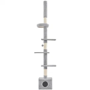 Árbol Rascador para Gatos 226-265,5 cm Torre Ajustable en Altura Fijar al Techo - Imagen 1 de 22