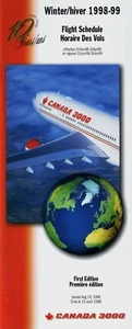 Canada 3000 Timetable November 1, 1998 First Edition = - Picture 1 of 1
