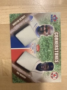 2002 Fleer Platinum Cornerstones Carlos Delgado Mo Vaughn card 26CS #0228/1000
