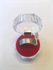 Anello Preghiera Croce Cristiana Gesù Acciaio Inox Misura 12 Anello Anillo - Foto 1 di 12
