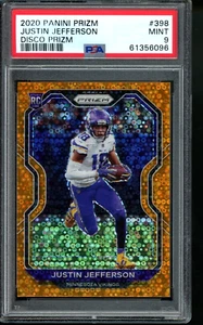 2020 Panini Prizm - Rookie Orange Disco Prizm #398 Justin Jefferson (RC) PSA 9 - Bild 1 von 2