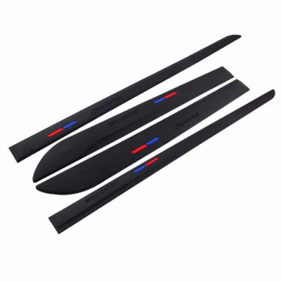 4PCS Car Anti Collision Strip Door side Cover Protector Car Door Sticker Black - Image 1 of 4