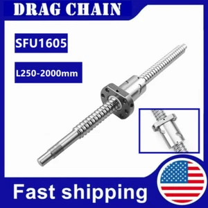 BallScrew SFU1605 RM1605 L250-2000 mm máquina final con tuerca única para CNC Reino Unido - Imagen 1 de 33