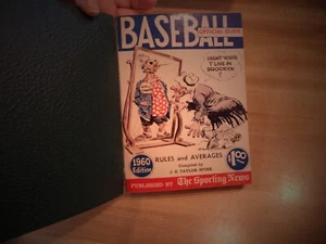 1960 SPORTING NEWS BASEBALL GUIDE AND RECORD BOOK BOUND GREEN LEATHERETTE COVER - Picture 1 of 23