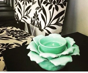 Scentsy Petal Green Flower Element Wärmer 2013-RETIRED & RARE-New In Box - Bild 1 von 4
