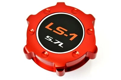 2004 PONTIAC GTO LS1 5.7L BILLET ALUMINUM ENGINE OIL FILLER CAP RED - Image 1 of 3