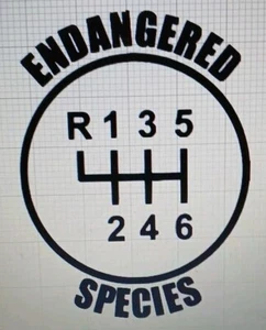 Endangered Species Stick Shift Decal - Picture 1 of 1