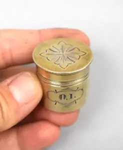 Antigua plata esterlina, stock de aceite sagrado, 'O.I', aceites sagrados (CU601) Chalice Co. - Imagen 1 de 11