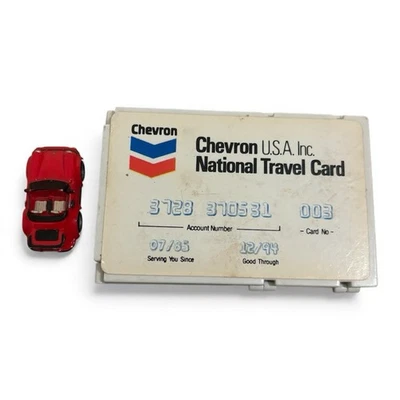 VTG 1990 Micro Machines Credit Card Playset Galoob Chevron Gas Station RareW/car - Image 1 of 4