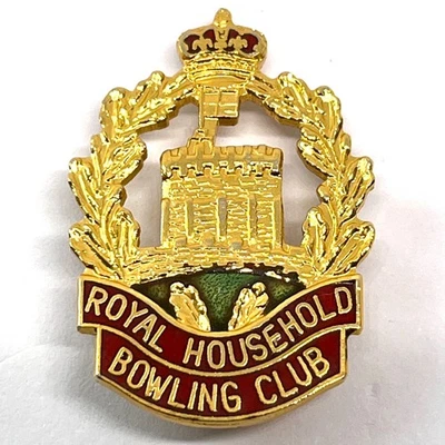 Royal Household Bowling Club Windsor Castle Grounds Enamel Pin Badge Bowls - Image 1 of 2