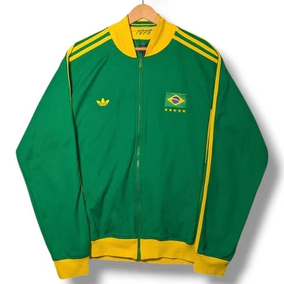 Adidas Originals Brazil Track Jacket Mens XL 1978 World Cup Football Tracksuit - Image 1 of 4