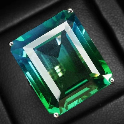 Graceful Bi Color Ametrine 26.05Ct 925 Sterling Silver White Gold Rings Size 6.5 - Image 1 of 4