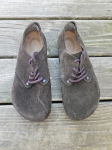 Oxford BIRKENSTOCK in pelle scamosciata marrone Comfort 38 EU Made in GERMANY - Foto 1 di 6
