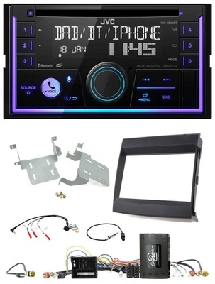 JVC Lenkrad USB 2DIN DAB Bluetooth CD Autoradio für Porsche Cayenne 11-16 Infoad - Bild 1 von 4