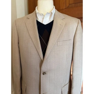 Jos. A. Abrigo deportivo Bank Silk Camelhair para hombre 42R beige espiga blazer chaqueta - Imagen 1 de 14