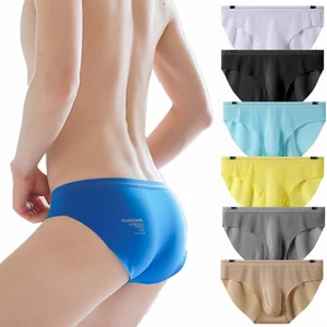 Men's Bikini Briefs Low Rise U Convex Pouch Underwear Lingerie Panties - Picture 1 of 24