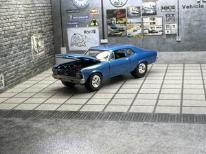JOHNNY LIGHTNING - 1969 CHEVROLET NOVA (METALLIC BLUE) - 1/64 - Picture 1 of 2