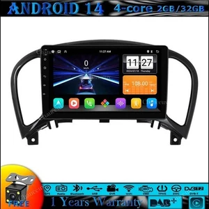 10"Android 14 Head Unit Carplay GPS SAT Nav DAB Radio For Nissan Juke 2010-2014 - Picture 1 of 1