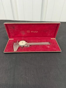 Vintage Mitutoyo Dial Caliper Made in Japan Code No. 505-495 WORKS GREAT - Picture 1 of 12