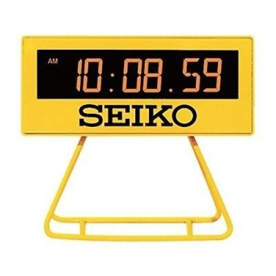 Seiko Alarm Clock SQ815Y Yellow Digital Mini Timer Desktop Quartz Brand New - Image 1 of 4