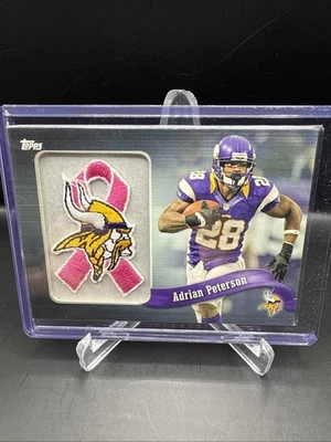 2013 TOPPS #PR-AP ADRIAN PETERSON RIBBONS PINK TEAM LOGO PATCH - Image 1 of 4