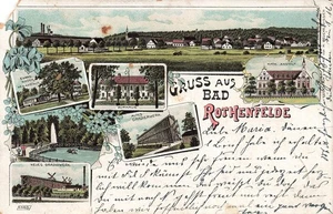 GRUSS AUS BAD ROTHENFELDE GERMANY DE 1900 ANTIQUE POSTCARD *AS IS* 110425 U - Picture 1 of 2