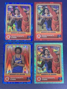 2024 Topps Chrome ISAIAH DEMONTE EVANS McDonald's Basketball Lava Aqua Wave DUKE - Picture 1 of 6
