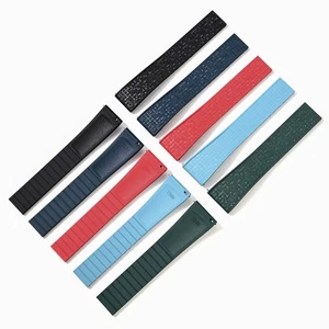 FKM Rubber Watch Strap Cut To Size Quick Release Fluororubber Watch Watchband - Picture 1 of 47