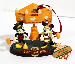 Disney Parks Epcot Germania Campanile Topolino e Minnie Figura Ornamento NUOVO - Foto 1 di 5