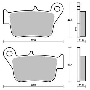 Pastillas Freno SBS Ms Sym MAXSYM I 600 2011 2015 - Imagen 1 de 4
